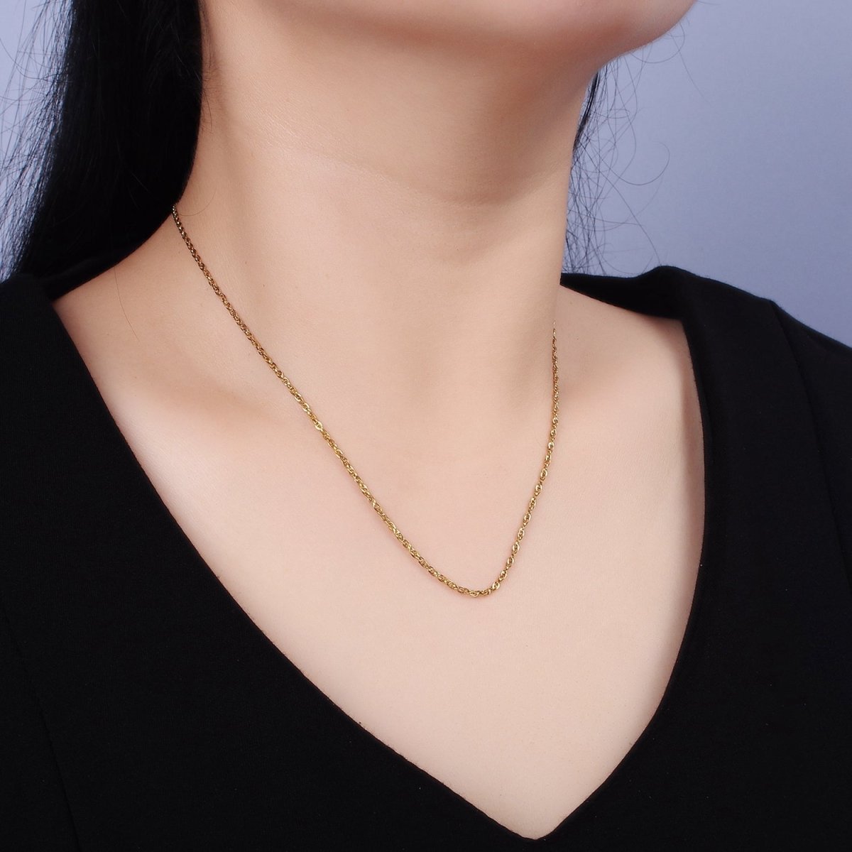 Stainless Steel 1.5mm Multiple Cable Unique 18 Inch Layering Chain Necklace | WA-2004 Clearance Pricing - DLUXCA