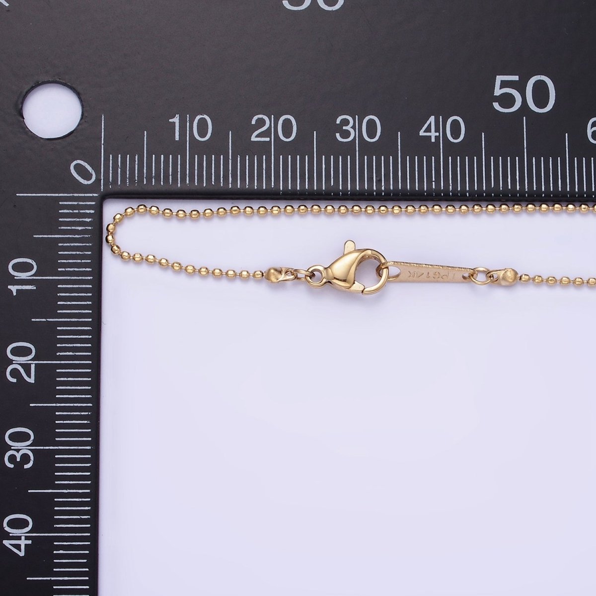 Stainless Steel 1mm Bead 21 Inch Layering Necklace | WA-2416 - DLUXCA