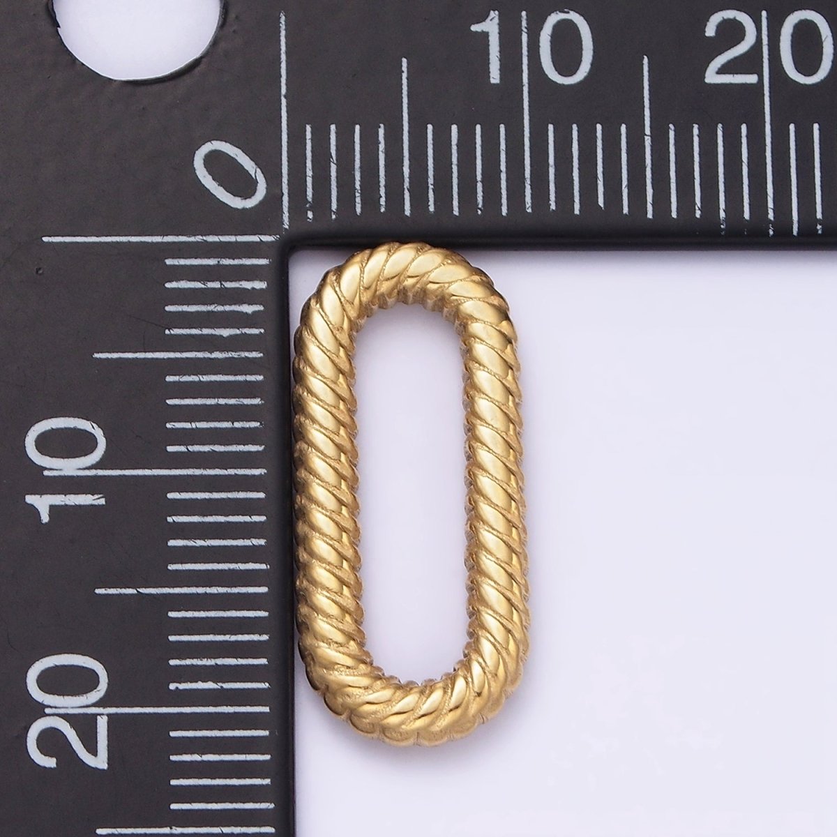 Stainless Steel 20mm Twisted Croissant Oblong Link Jewelry Making Supply | Z-474 - DLUXCA