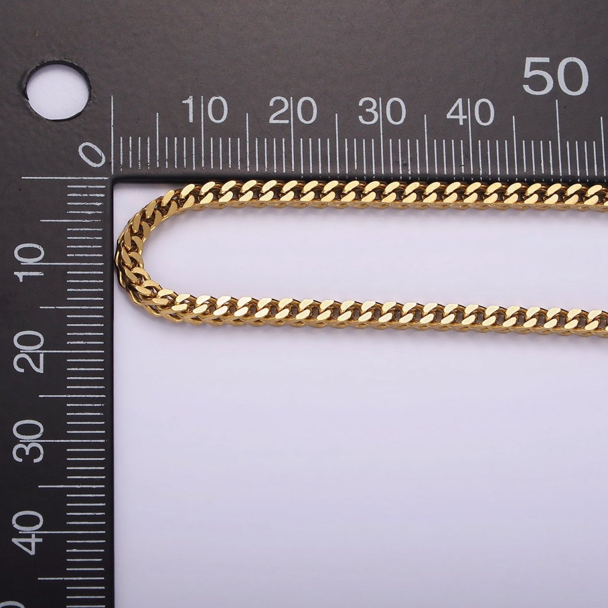 Stainless Steel 2.3mm Concave Curb 18 Inch Chain Necklace | WA-2369 - DLUXCA