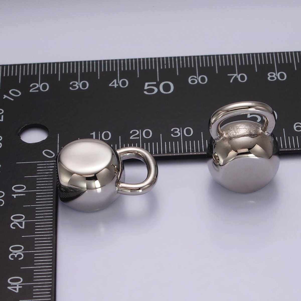 Stainless Steel 24mm Kettlebell Dumbbell Weight Fitness Charm | P1367 - DLUXCA