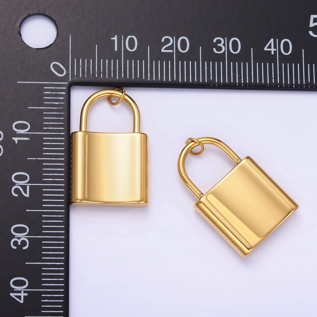 Stainless Steel 24mm Keypad Lock Minimalist Charm | P952 - DLUXCA