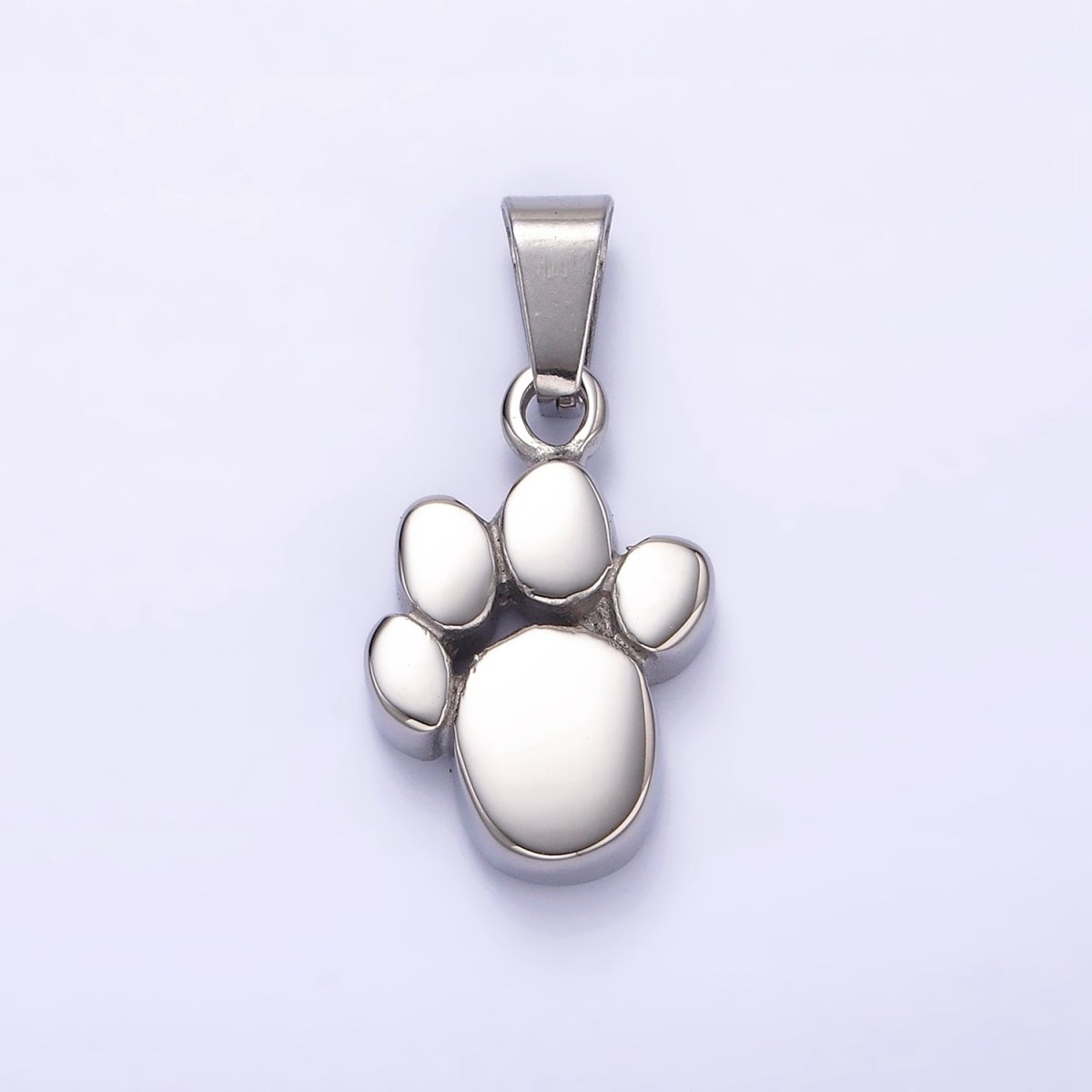 Stainless Steel 24mm Pawprint Animal Pet Pendant in Gold & Silver | P-785 P-786 - DLUXCA