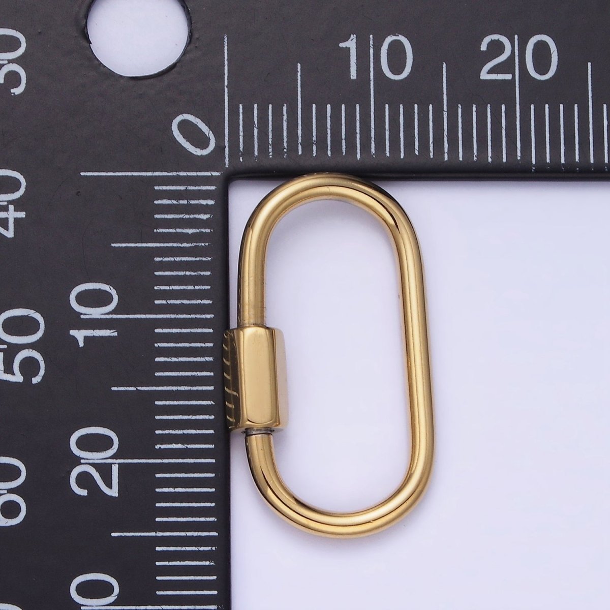 Stainless Steel 25mm Edged Tube Carabiner Clasps Closure Findings | Z693 - DLUXCA