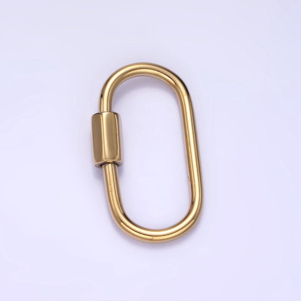 Stainless Steel 25mm Edged Tube Carabiner Clasps Closure Findings | Z693 - DLUXCA