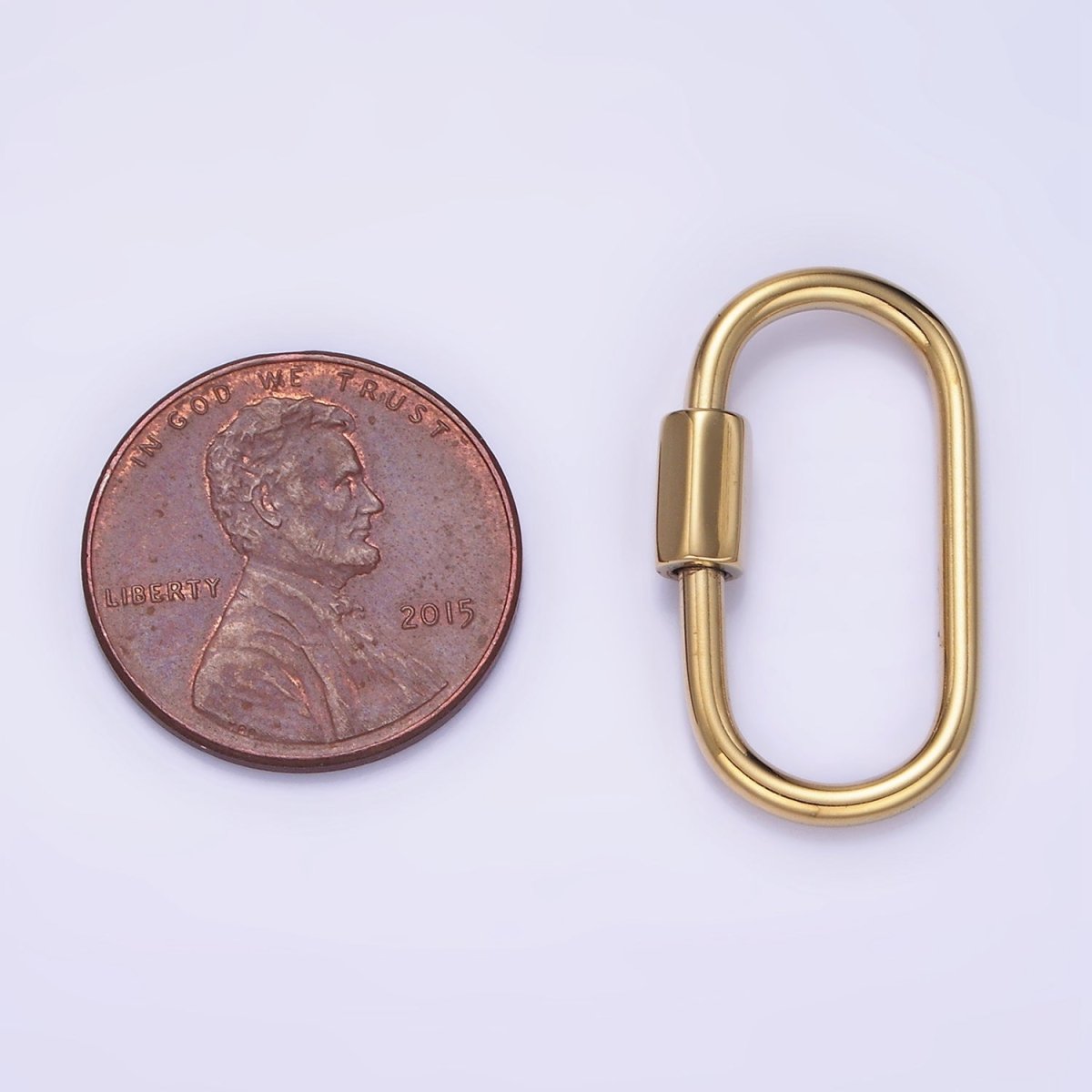 Stainless Steel 25mm Edged Tube Carabiner Clasps Closure Findings | Z693 - DLUXCA