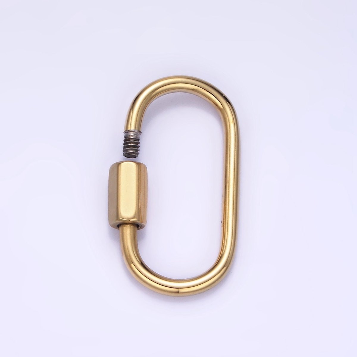 Stainless Steel 25mm Edged Tube Carabiner Clasps Closure Findings | Z693 - DLUXCA