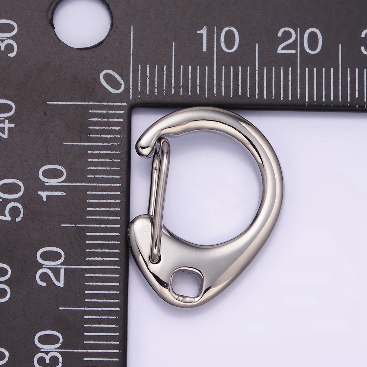 Stainless Steel 25mm Round Hook Latch Carabiner Minimalist Findings Supply | Z661 - DLUXCA