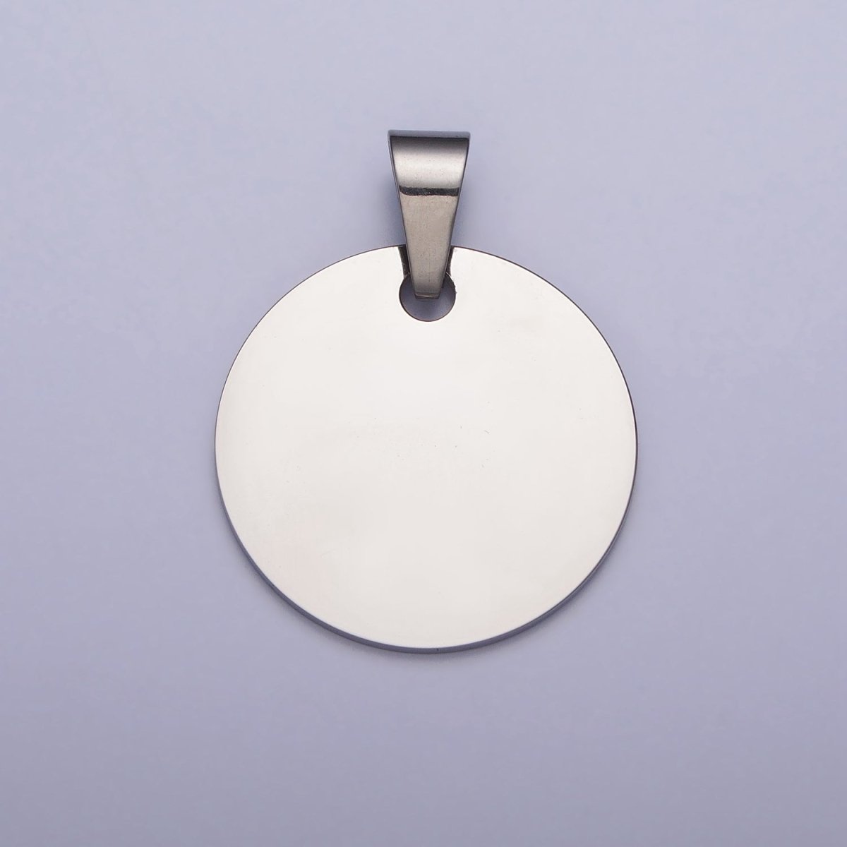 Stainless Steel 25mm Round Personalize Round Pendant in Gold & Silver | P-1083 - DLUXCA