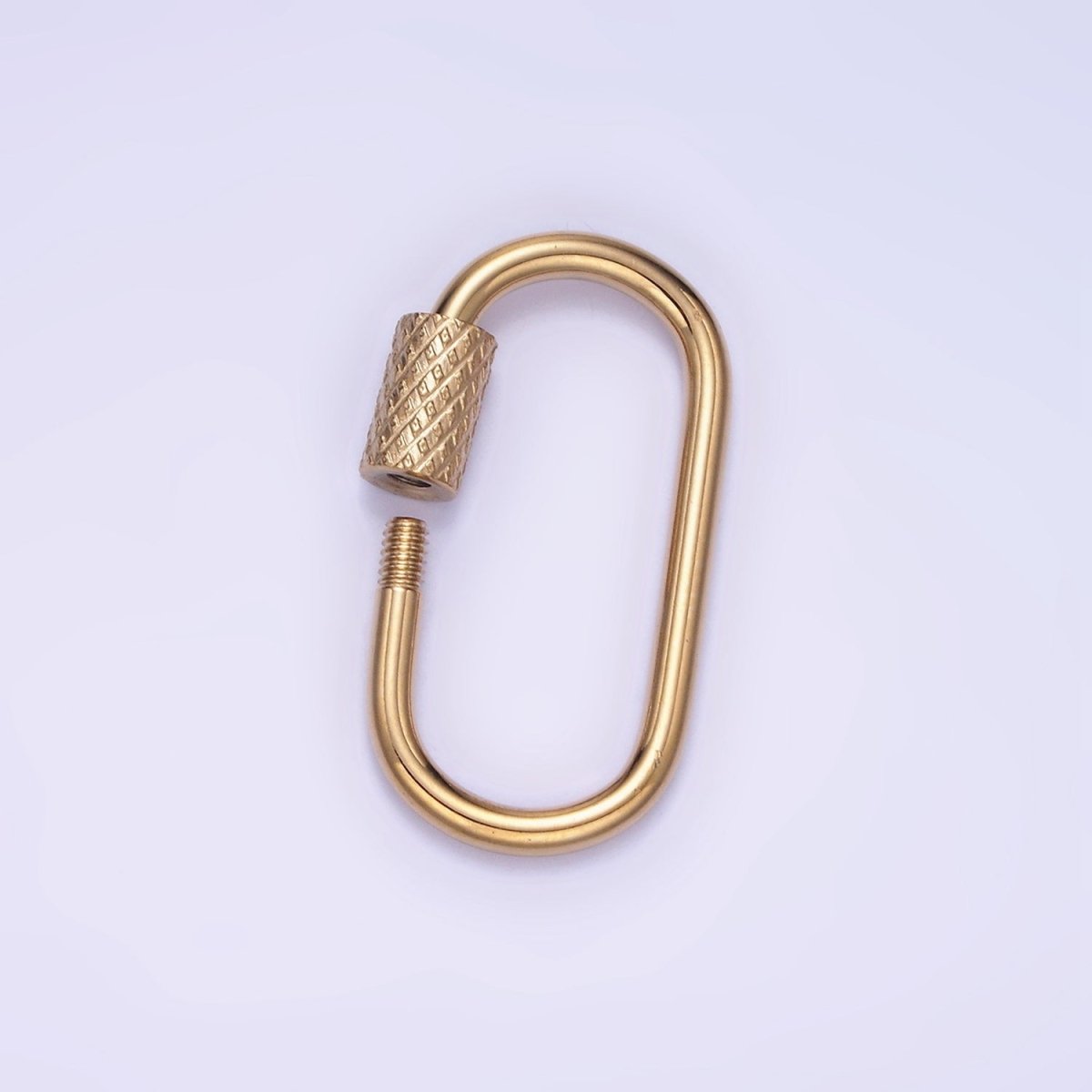 Stainless Steel 25mm Textured Tube Carabiner Clasps Closure Finding | Z692 - DLUXCA