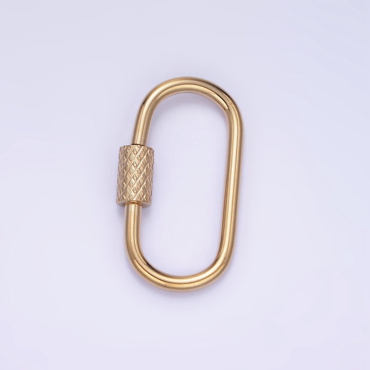 Stainless Steel 25mm Textured Tube Carabiner Clasps Closure Finding | Z692 - DLUXCA