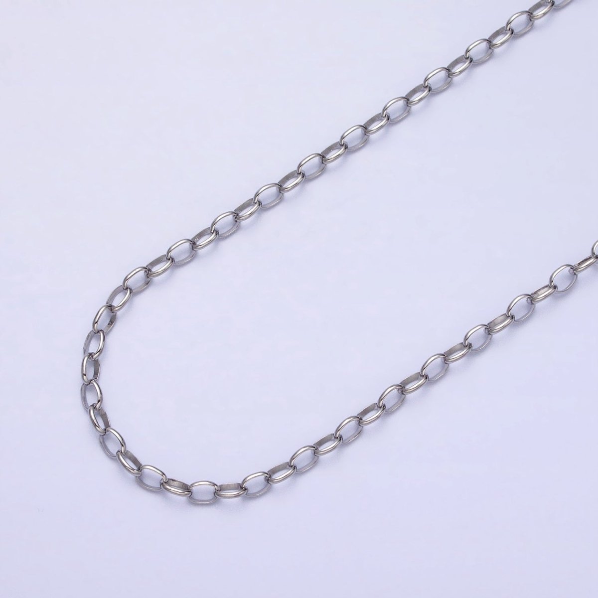 Stainless Steel 2.7mm Cable Tarnish-Free Unfinished Chain in Gold & Silver | ROLL-1346 ROLL-1347 Clearance Pricing - DLUXCA