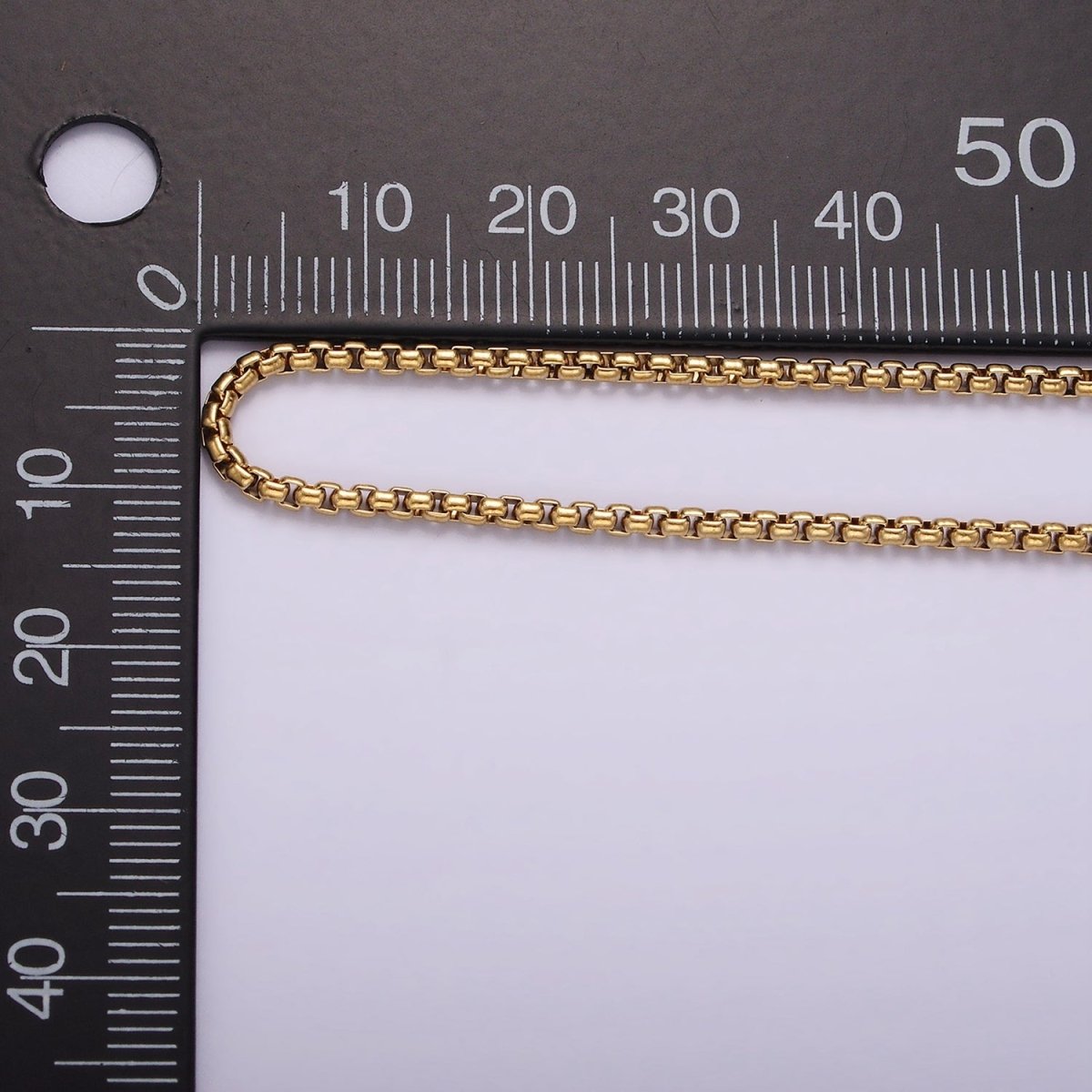 Stainless Steel 2mm Box Chain 18 Inch Necklace | WA-2370 - DLUXCA