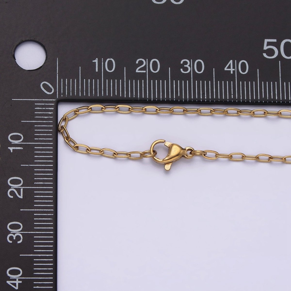 Stainless Steel 2mm Dainty Cable Chain 17.72 Layering Chain Necklace | WA-2025 Clearance Pricing - DLUXCA