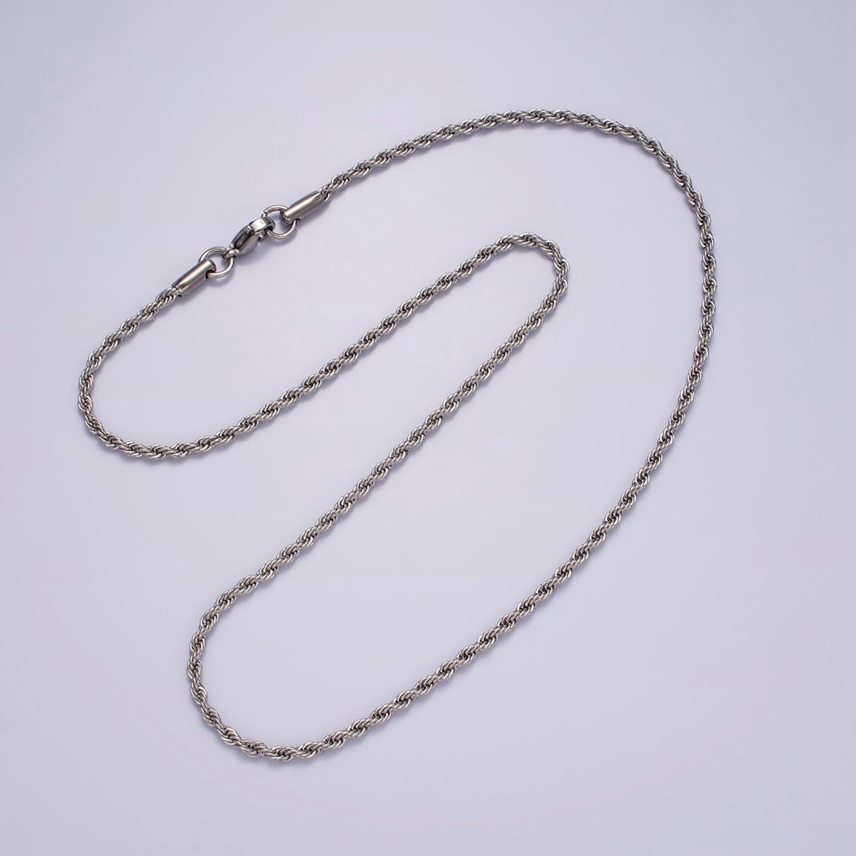 Stainless Steel 2mm Rope Chain 18 Inch Necklace in Gold & Silver | WA-2336 WA-2337 - DLUXCA