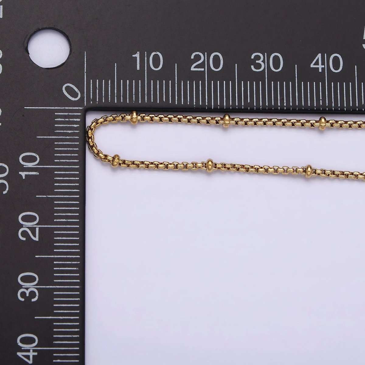 Stainless Steel 2mm Satellite Box 18 Inch Chain Necklace in Gold & Silver | WA-2024 WA-2103 Clearance Pricing - DLUXCA