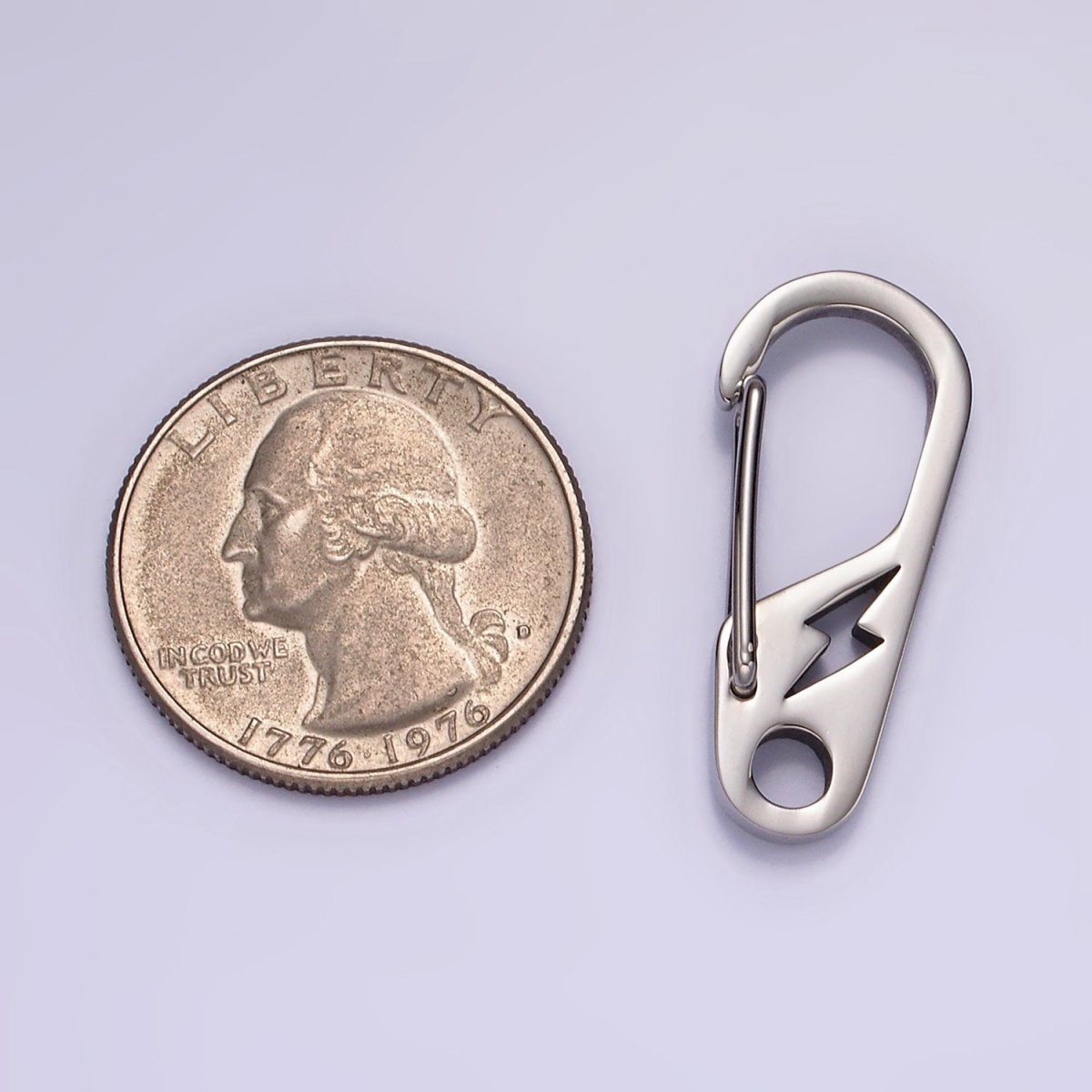 Stainless Steel 30mm Open Lightning Oval Snap Hook Carabiner Findings Supply | Z561 - DLUXCA