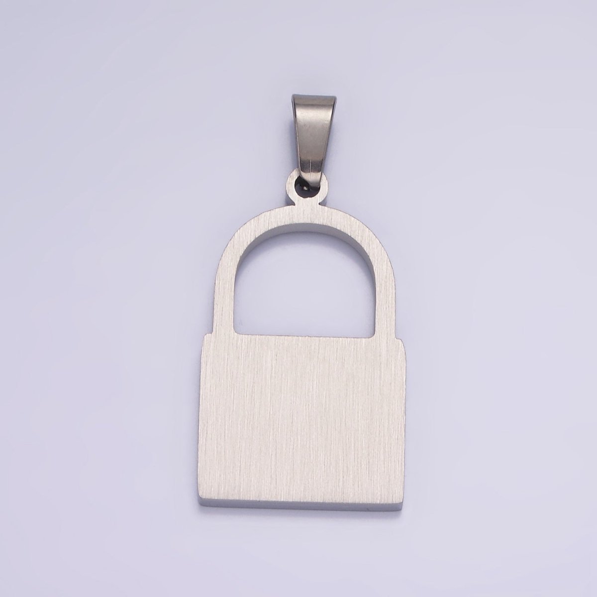 Stainless Steel 30mm Padlock Minimalist Pendant in Gold & Silver | P-846 P-847 - DLUXCA