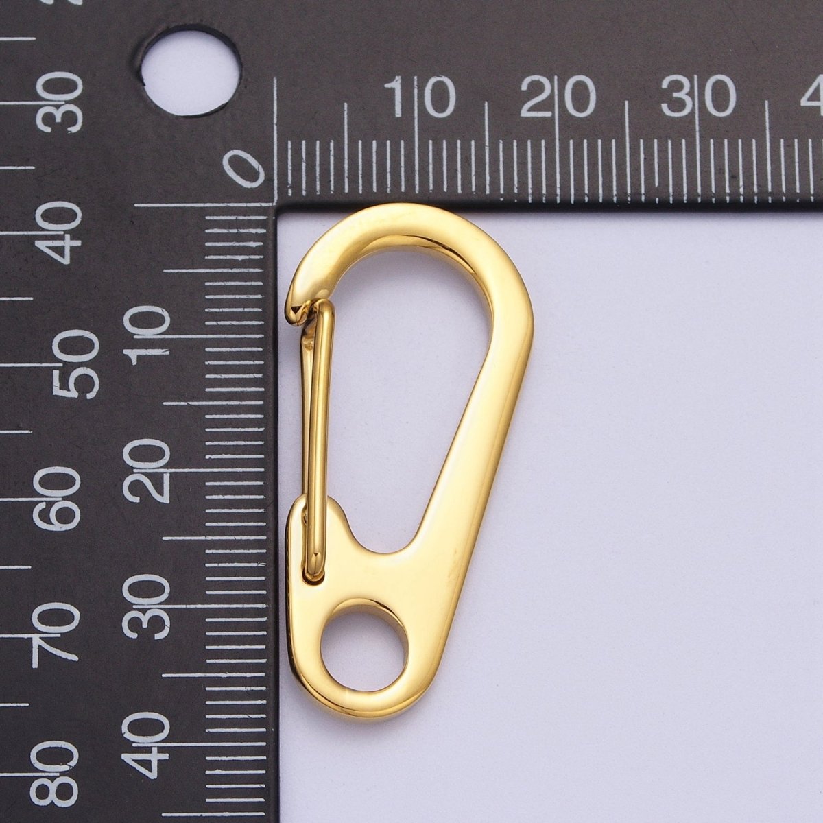 Stainless Steel 32mm, 38mm, 45mm Snap Hook Carabiner Clip Jewelry Supply in Gold & Silver | Z-023 ~ Z-028 - DLUXCA