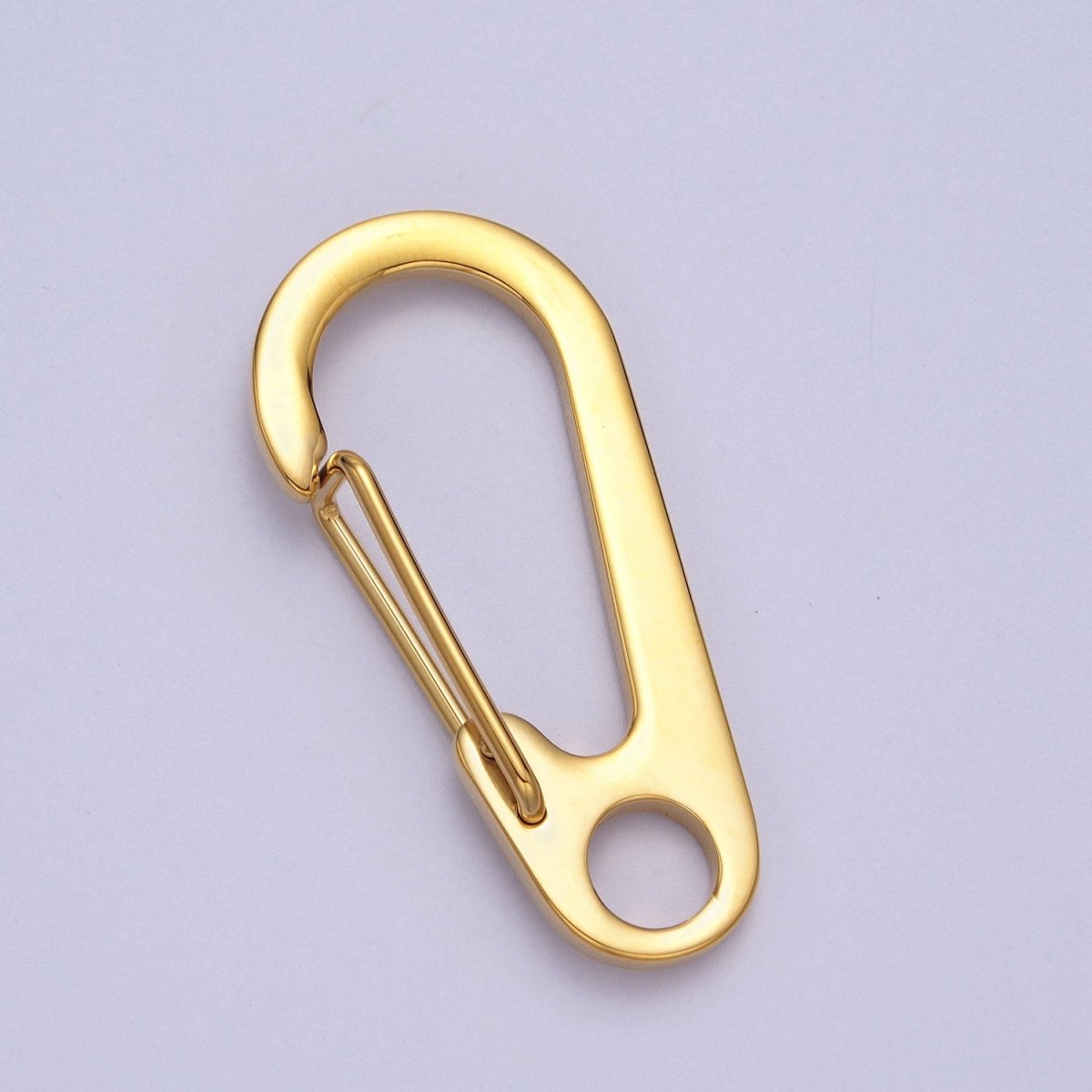 Stainless Steel 32mm, 38mm, 45mm Snap Hook Carabiner Clip Jewelry Supply in Gold & Silver | Z-023 ~ Z-028 - DLUXCA