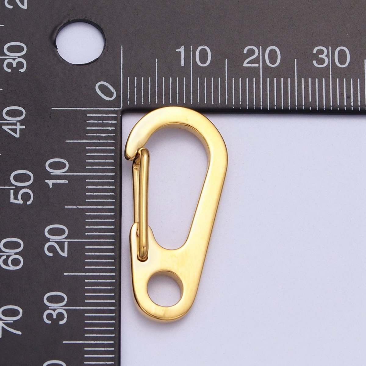 Stainless Steel 32mm, 38mm, 45mm Snap Hook Carabiner Clip Jewelry Supply in Gold & Silver | Z-023 ~ Z-028 - DLUXCA