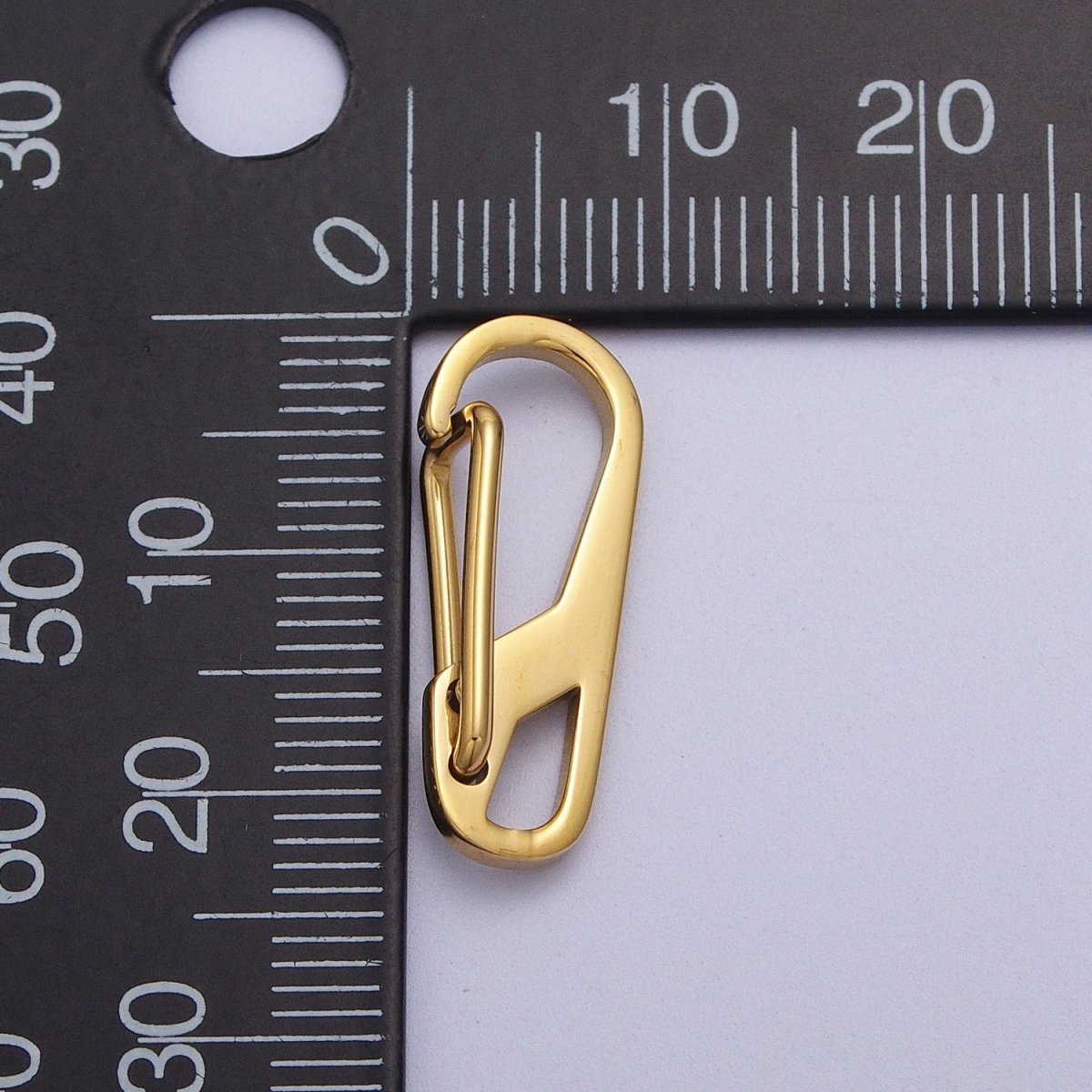 Stainless Steel 36.6mm, 22.3mm Carabiner Clip Snap Hook Jewelry Supply in Gold & Silver | Z-001 - Z-004 - DLUXCA