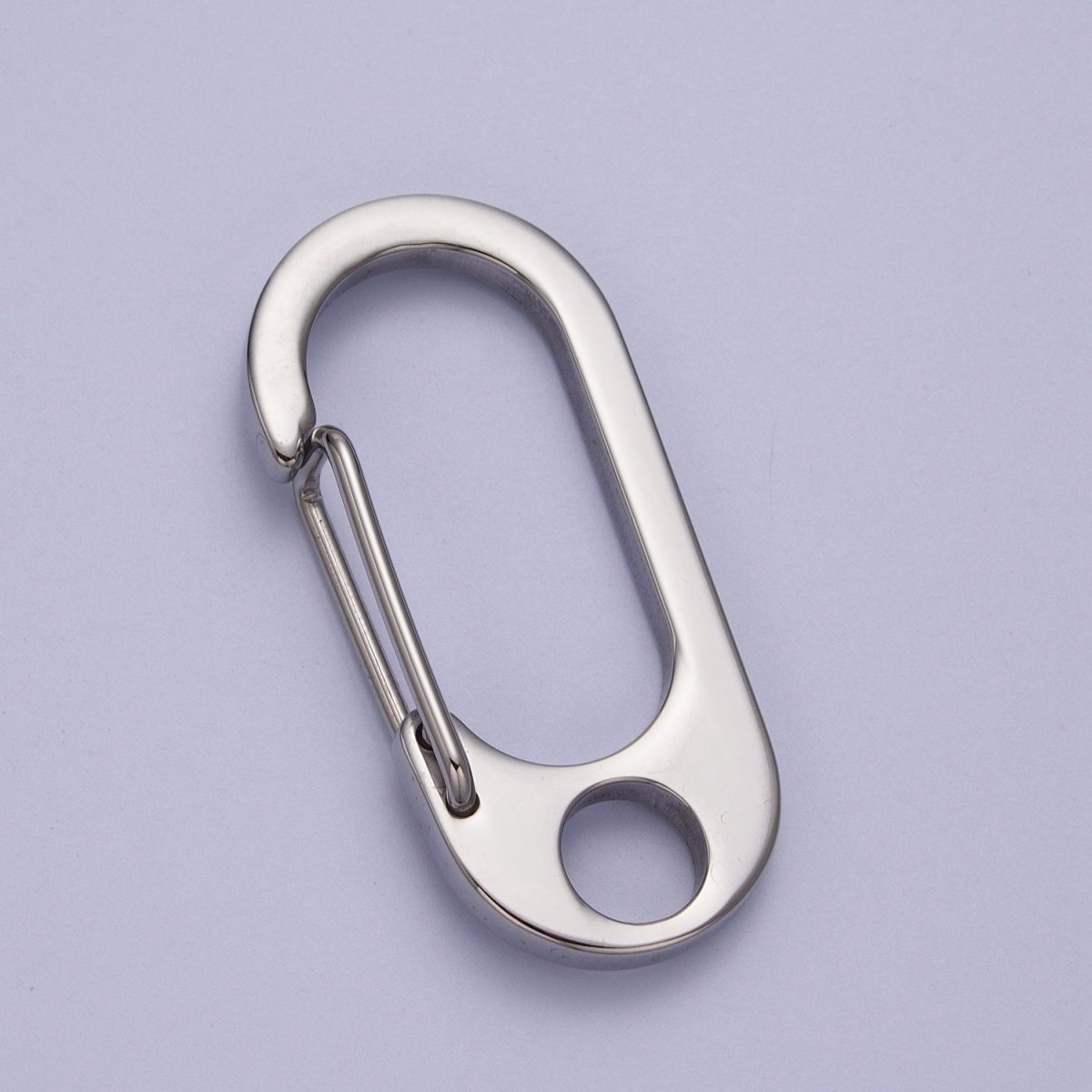 Stainless Steel 36mm, 42mm, 48mm, 53mm Oval Carabiner Clip Jewelry Supply in Gold & Silver | Z-005 ~ Z-012 - DLUXCA