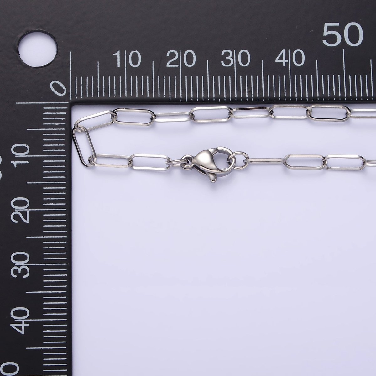 Stainless Steel 3.6mm Paperclip 18 Inch Layering Chain Necklace | WA-2111 Clearance Pricing - DLUXCA