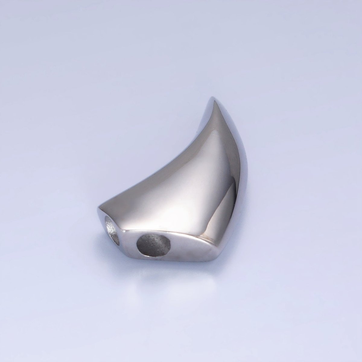 Stainless Steel 42mm Edged Geometric Tusk Charm | P943 - DLUXCA