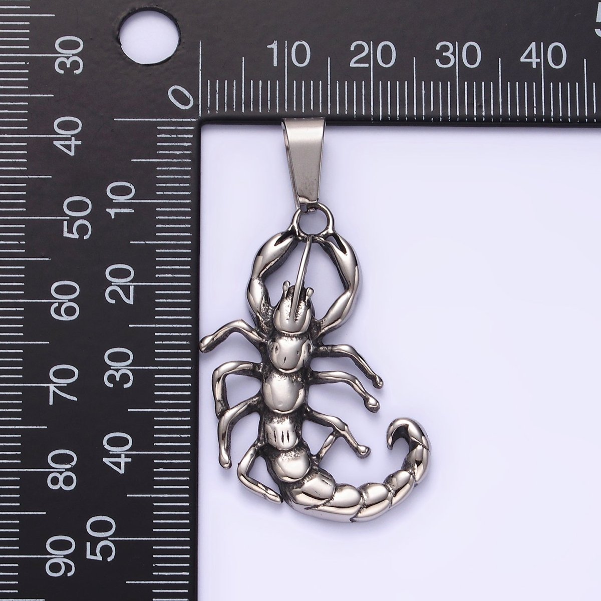 Stainless Steel 43mm Scorpion Animal Pendant | P-749 - DLUXCA