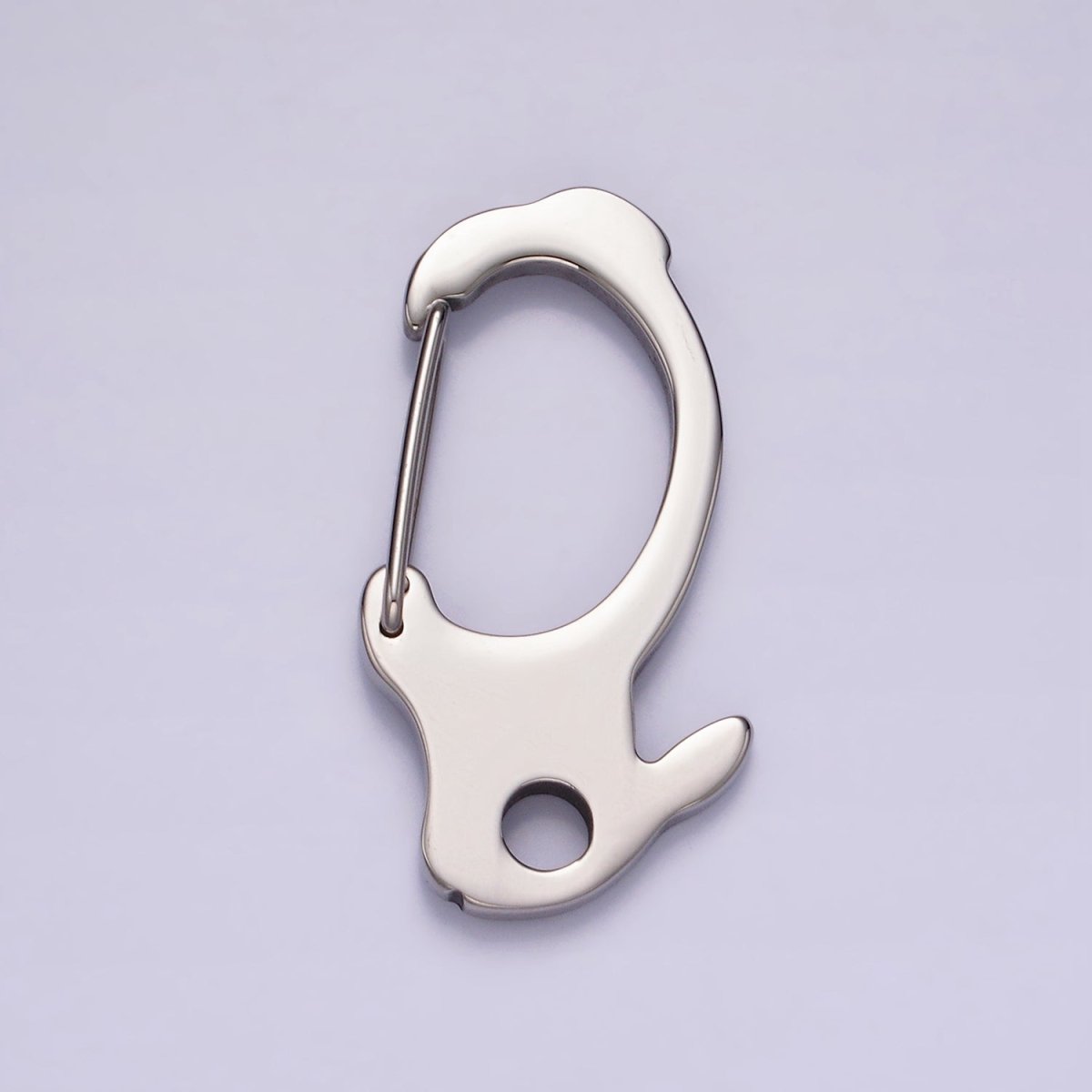 Stainless Steel 45mm Geometric Snap Hook Carabiner Jewelry Findings Supply | Z563 - DLUXCA