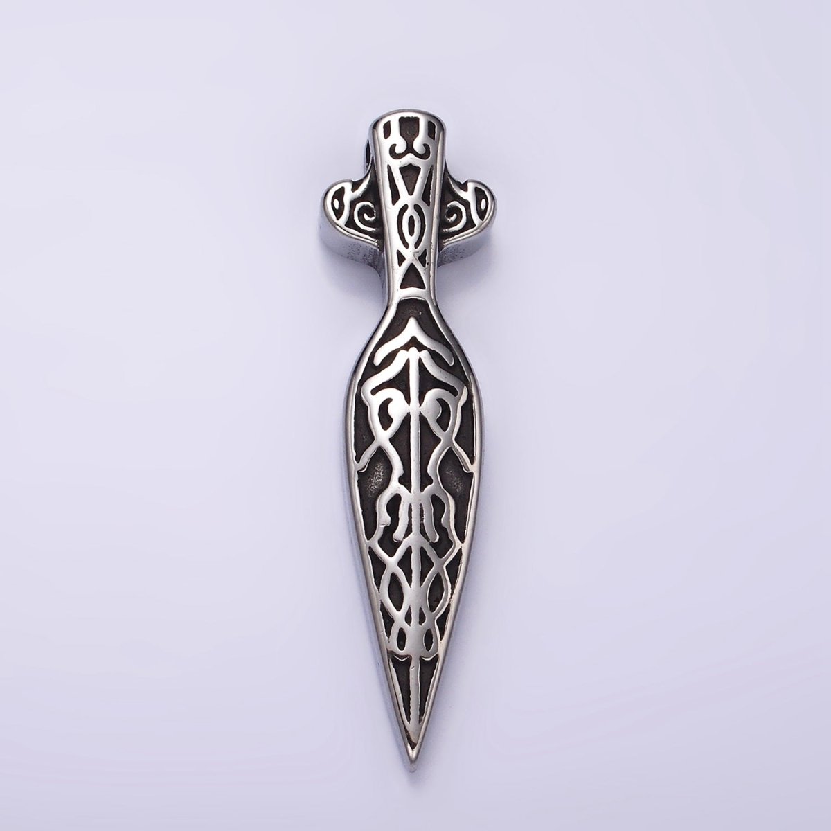 Stainless Steel 47mm Artisan Sword Dagger Knife Weapon Pendant | P1362 - DLUXCA