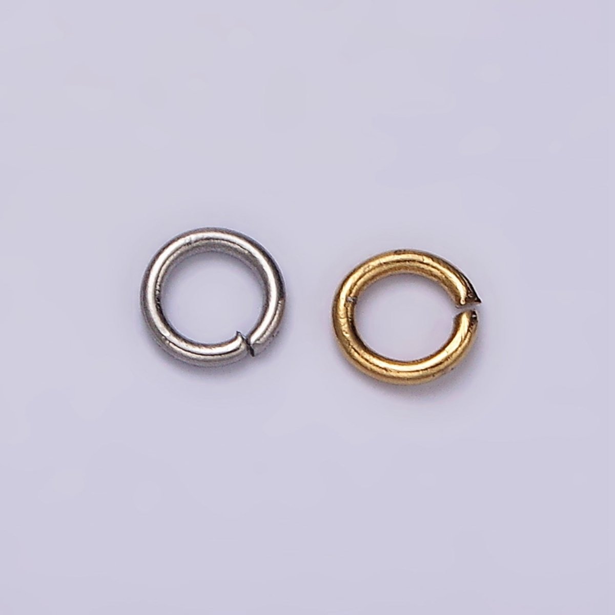 Stainless Steel 4mm x 1mm Jump Ring Pack Jewelry Making Findings Supply in Gold & Silver | Z585 Z586 - DLUXCA