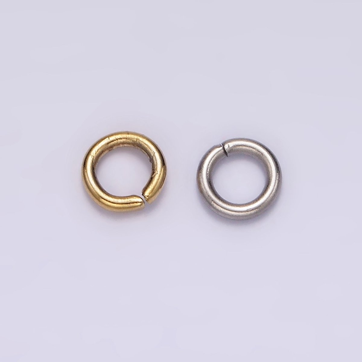 Stainless Steel 5mm x 1mm Jump Ring Pack Jewelry Making Findings Supply in Gold & Silver | Z587 Z588 - DLUXCA