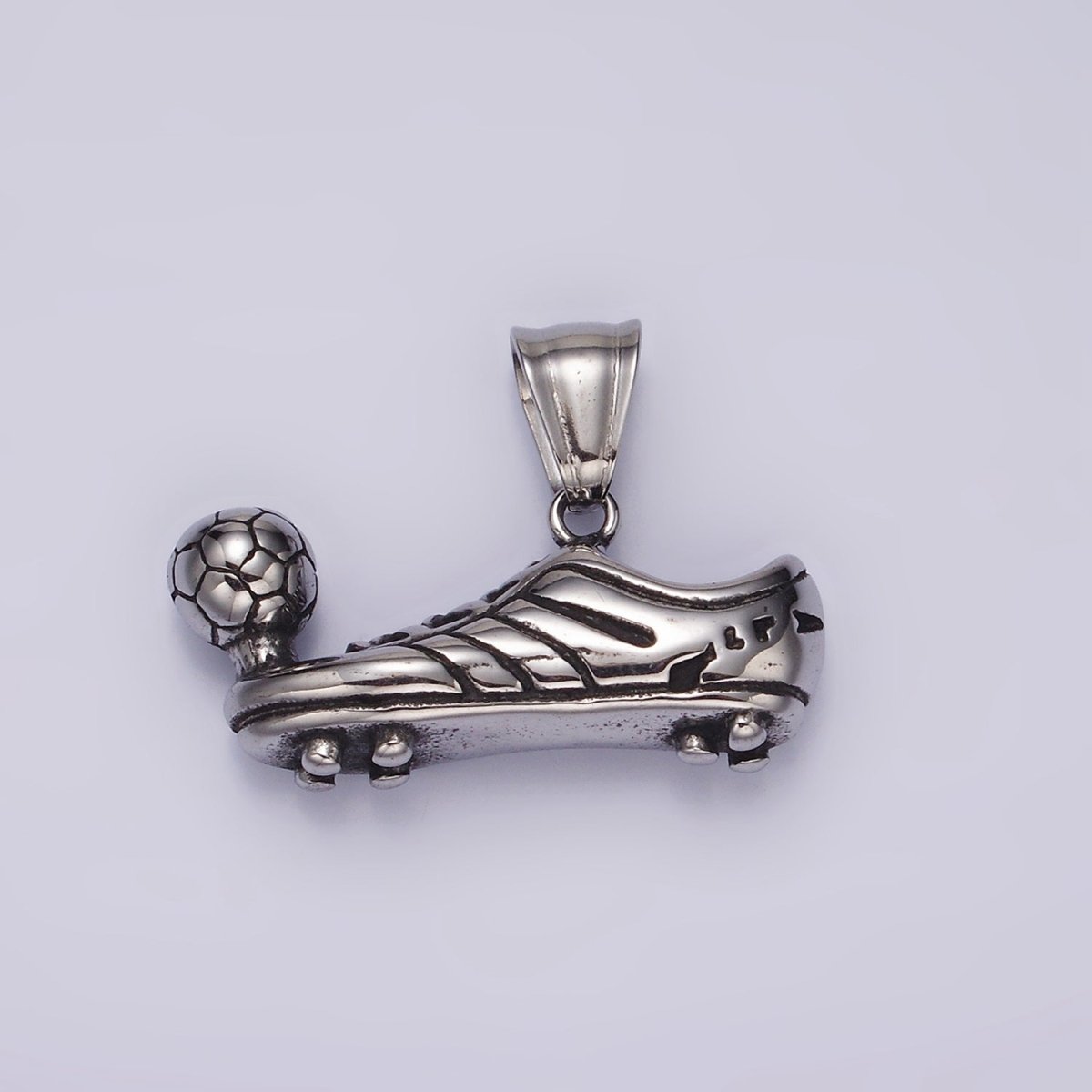 Stainless Steel Ball Soccer Football Shoes Cleat Sport Pendant for Boy Girl Gift | P1060 - DLUXCA