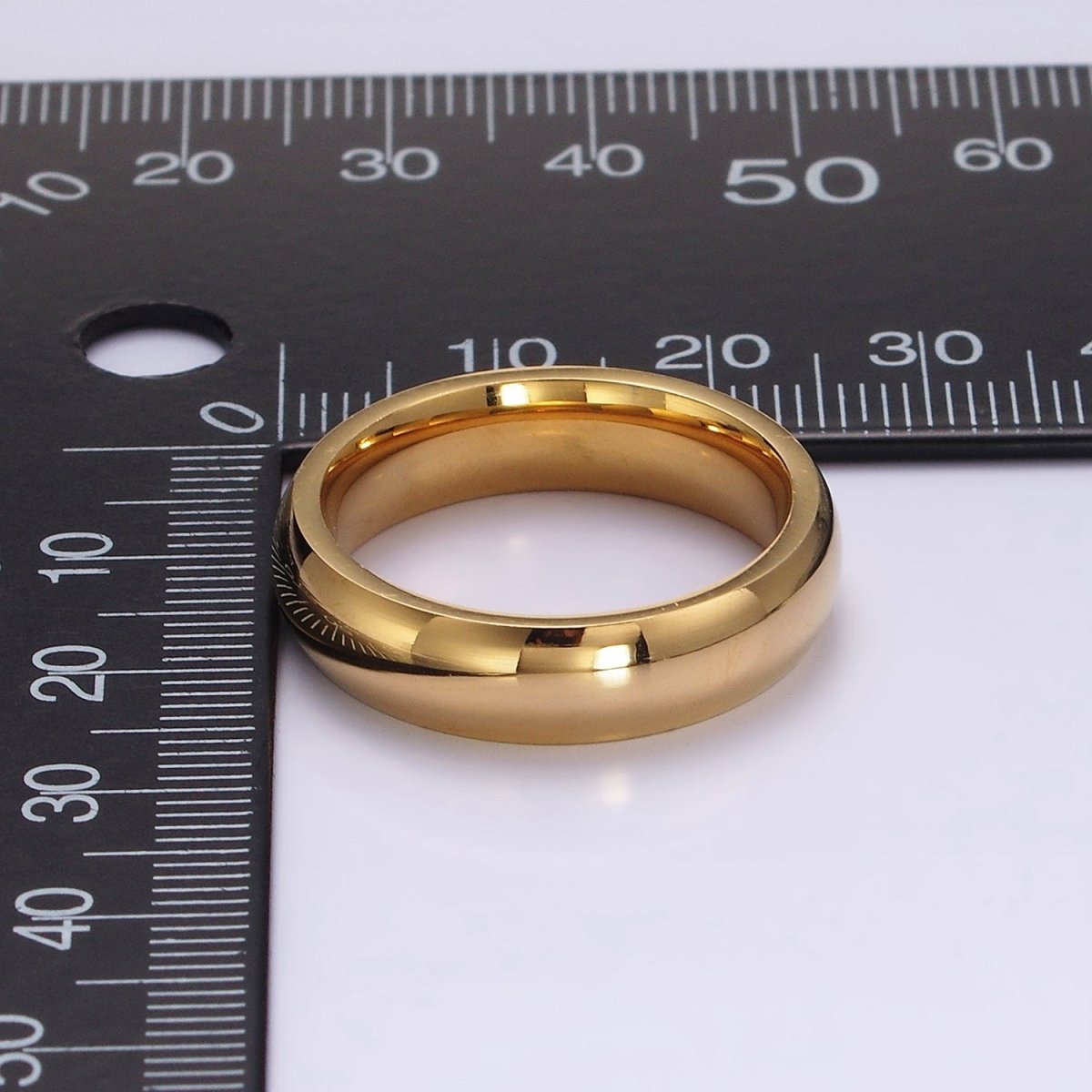Stainless Steel Band Minimalist Ring in Gold & Silver | O1204, O1207 - DLUXCA
