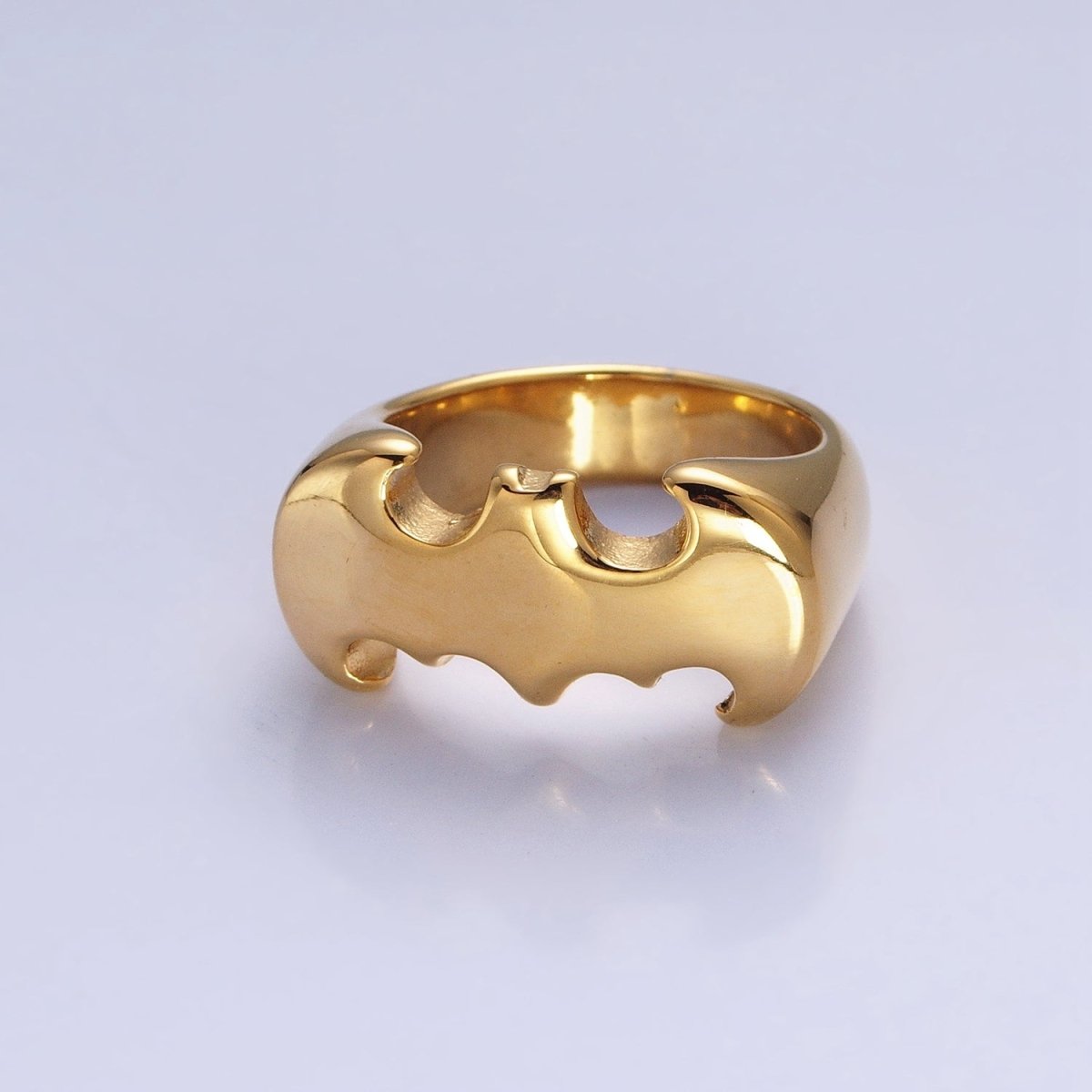 Stainless Steel Bat Animal Statement Ring in Silver & Gold | O-1855 O-1856 O-1857 O-1858 - DLUXCA