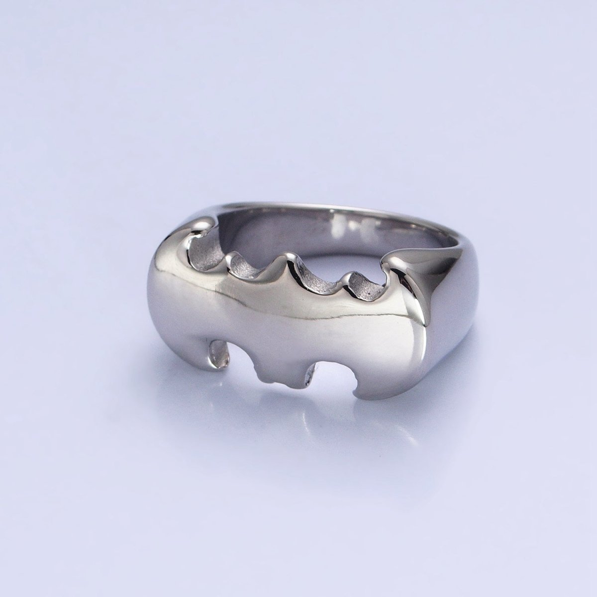 Stainless Steel Bat Animal Statement Ring in Silver & Gold | O-1855 O-1856 O-1857 O-1858 - DLUXCA