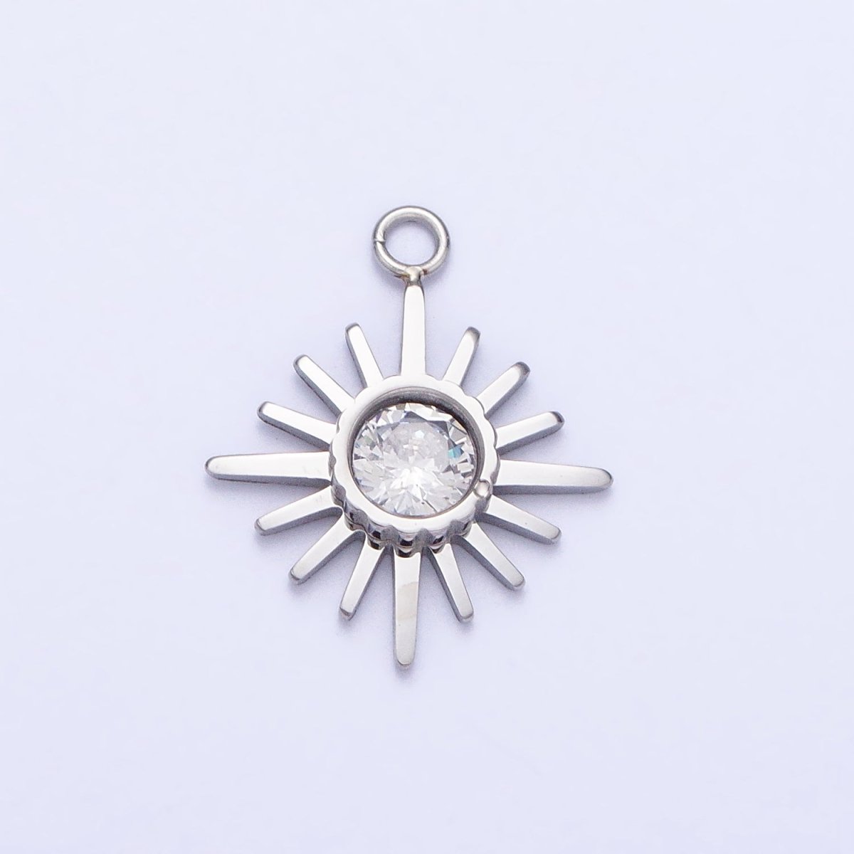 Stainless Steel Celestial North Star Clear CZ Add-On Charm in Gold & Silver | P-892 - DLUXCA