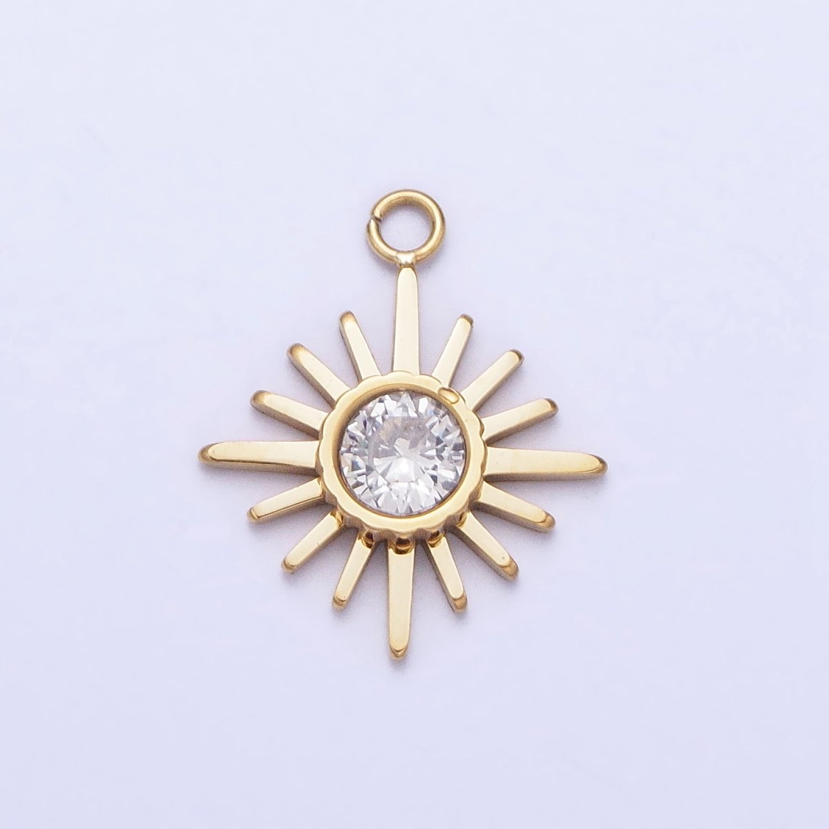 Stainless Steel Celestial North Star Clear CZ Add-On Charm in Gold & Silver | P-892 - DLUXCA