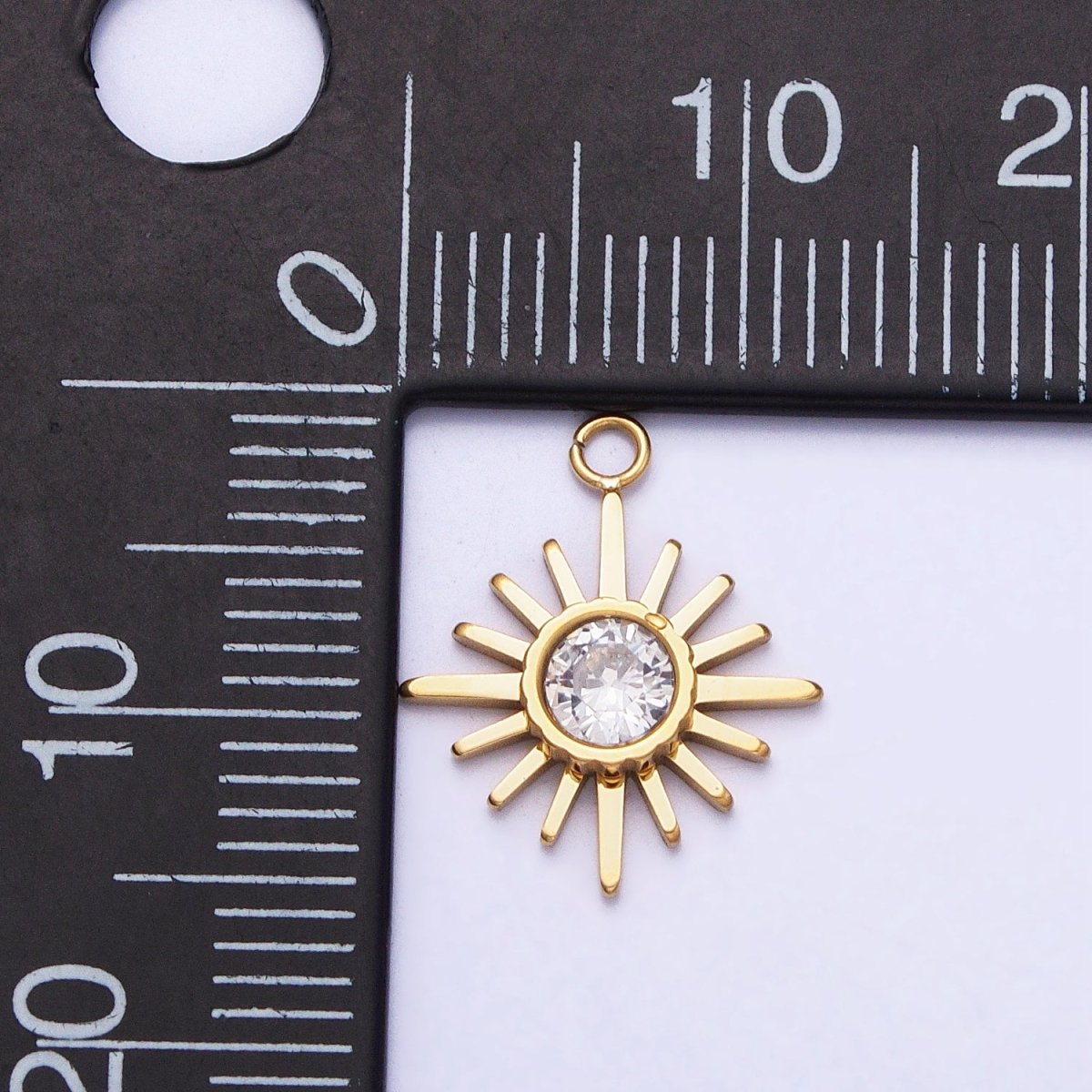 Stainless Steel Celestial North Star Clear CZ Add-On Charm in Gold & Silver | P-892 - DLUXCA