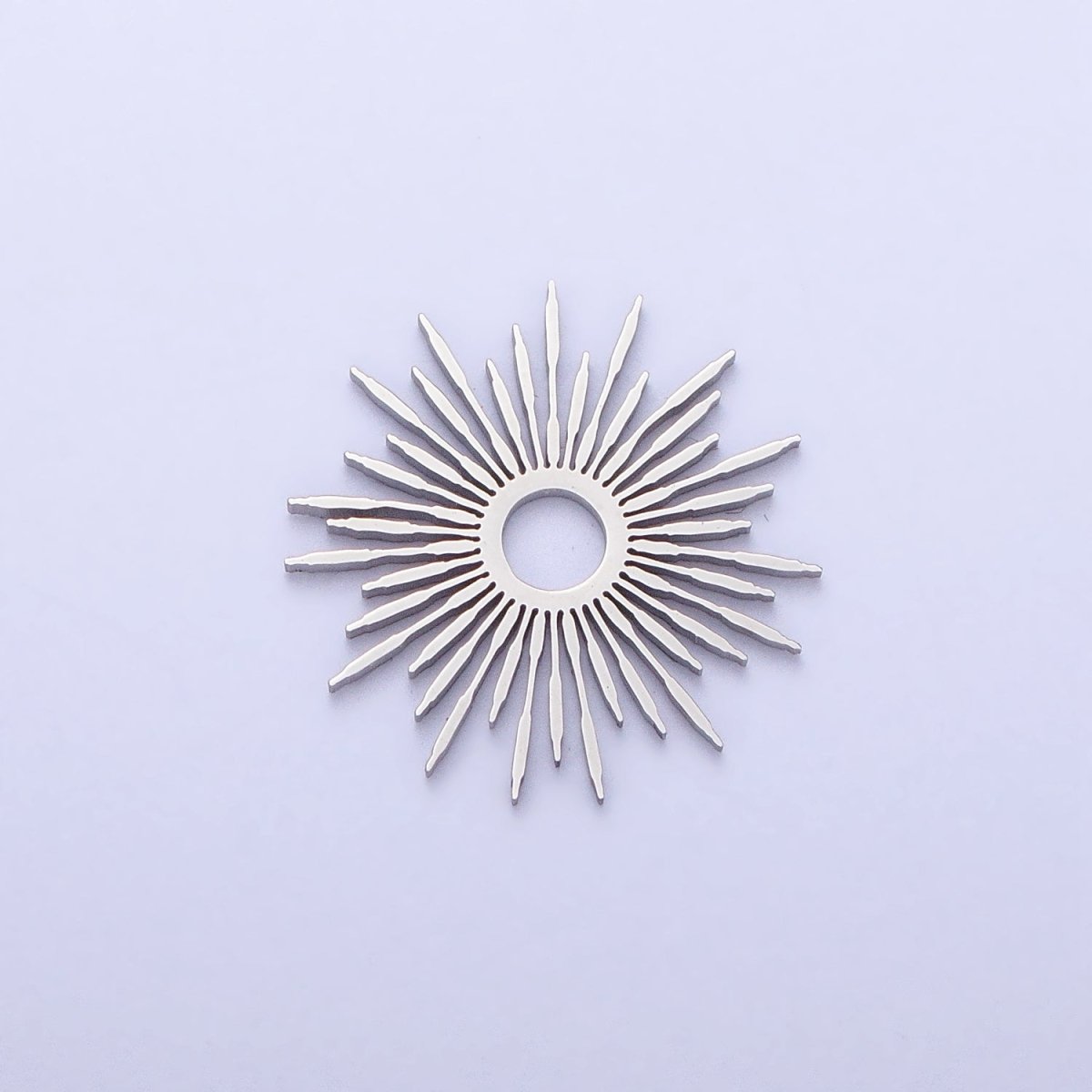 Stainless Steel Celestial Shining Sun Star Ray Beam Charm in Gold & Silver | P-896 - DLUXCA