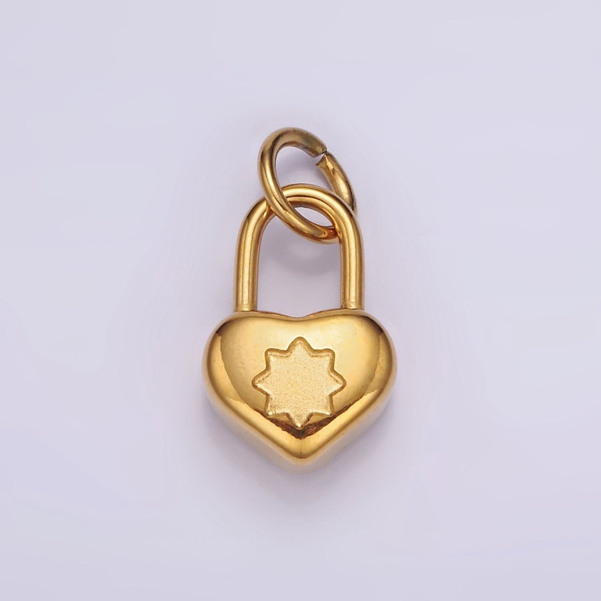 Stainless Steel Celestial Star Heart Locket Minimalist Charm | P-666 - DLUXCA