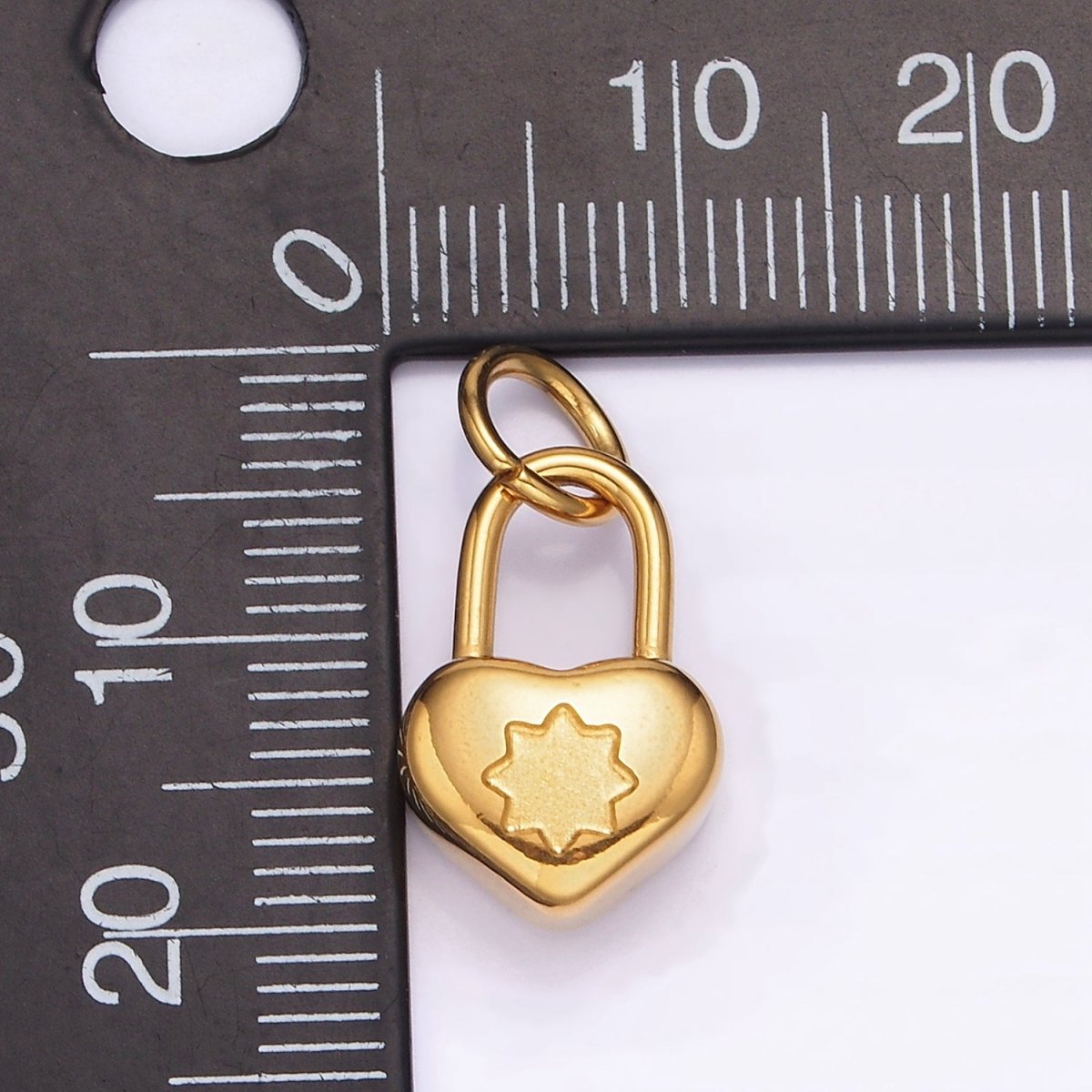 Stainless Steel Celestial Star Heart Locket Minimalist Charm | P-666 - DLUXCA