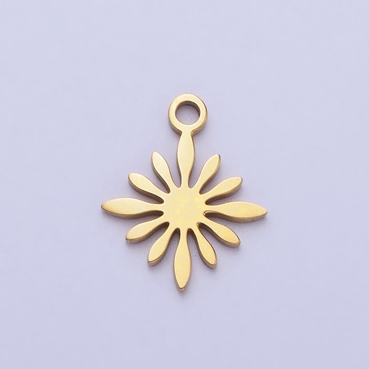 Stainless Steel Celestial Star Sun Flower Add-On Charm in Gold & Silver | P-905 - DLUXCA