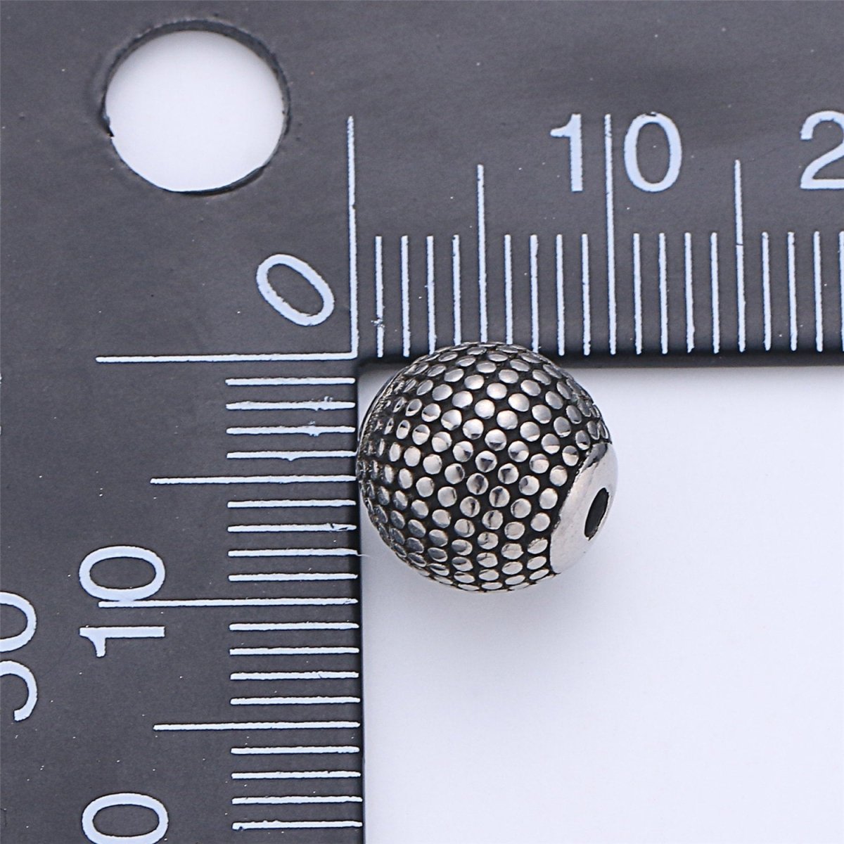 Stainless Steel Disco Ball Charm Spacer Bead, for DIY Jewelry Making European Charms Beaded Bracelet, Bead Size 11x10mm B-432 - DLUXCA