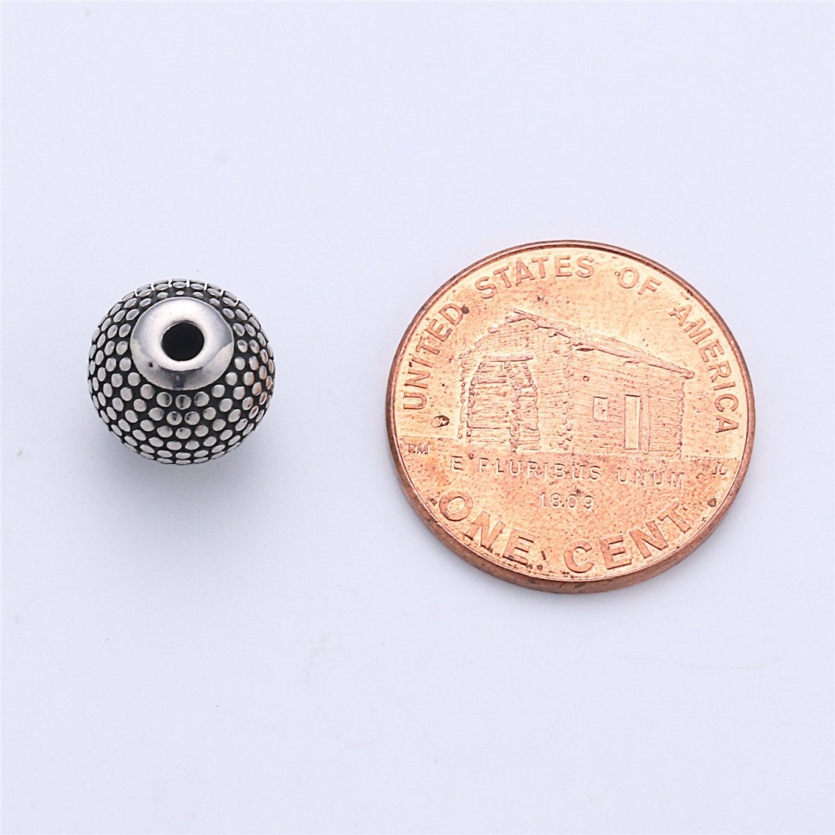 Stainless Steel Disco Ball Charm Spacer Bead, for DIY Jewelry Making European Charms Beaded Bracelet, Bead Size 11x10mm B-432 - DLUXCA