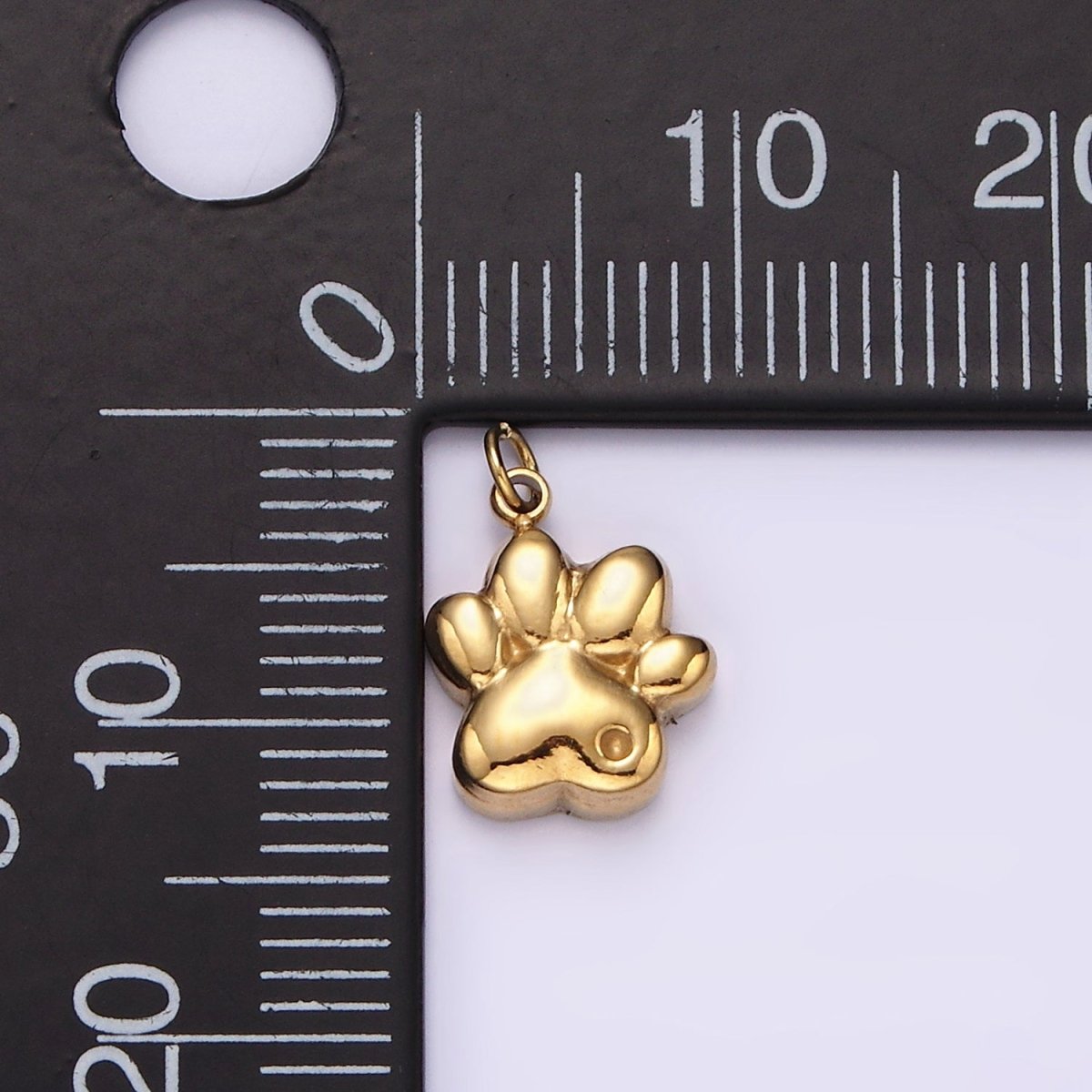 Stainless Steel Dot Pawprint Pet Animal Minimalist Charm in Gold & Silver | P1308 P1309 - DLUXCA