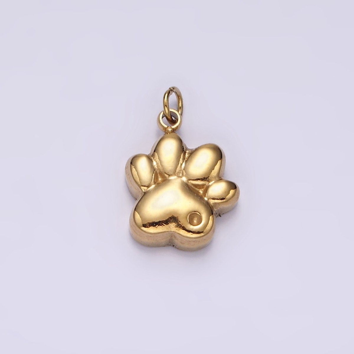 Stainless Steel Dot Pawprint Pet Animal Minimalist Charm in Gold & Silver | P1308 P1309 - DLUXCA