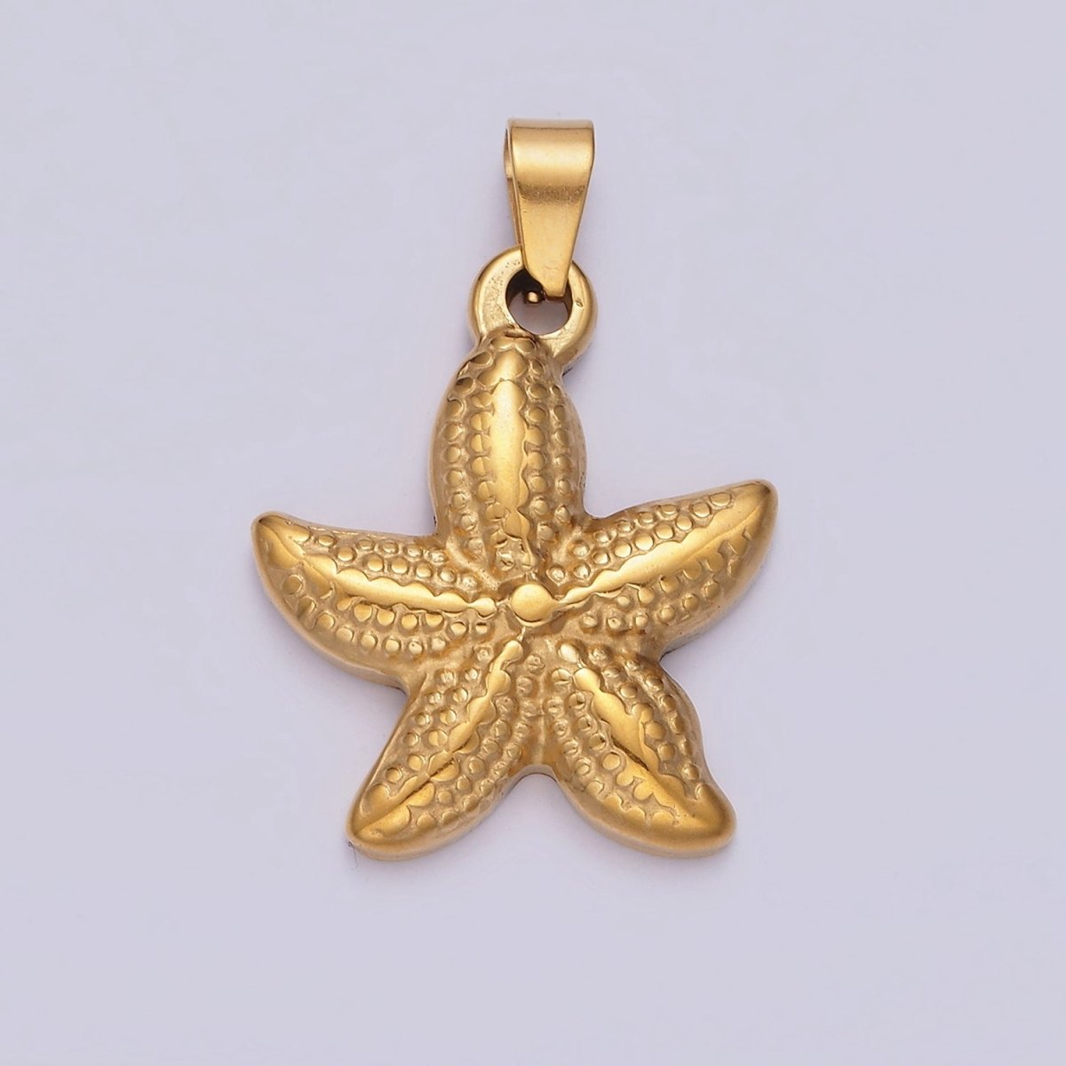 Stainless Steel Dotted Starfish Ocean Sea Animal Pendant | P-797 - DLUXCA